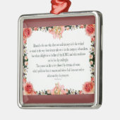 Psalm 1 Kunst - Gezegende Rechtvaardige met Bloemo Metalen Ornament (Links)