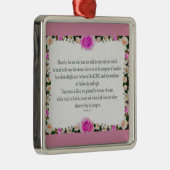 Psalm 1 Kunst - Gezegende Rechtvaardige met Bloemo Metalen Ornament (Rechts)