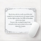 Psalm 1 Kunst - Gezegende Rechtvaardige met Bloemo Muismat (Met muis)