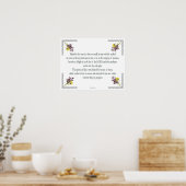 Psalm 1 Kunst - Zalig Gerechtvaardigde met Bloemon Poster (Keuken)