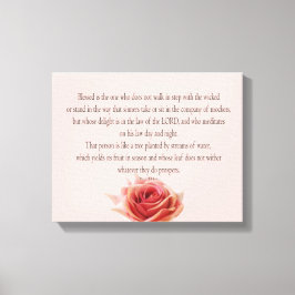 Psalm 1, Law day and Night, Streams of Waters, Canvas Afdruk