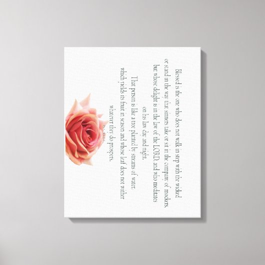 Psalm 1, Law day and Night, Streams of Waters, Canvas Afdruk (Voorkant)