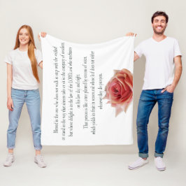 Psalm 1, Law day and Night, Streams of Waters, Fleece Deken