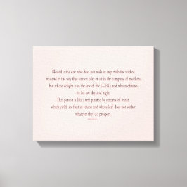 Psalm 1 loopt niet stapsgewijs met het geschopt canvas afdruk