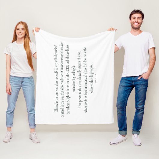 Psalm 1 loopt niet stapsgewijs met het geschopt fleece deken (In situ)