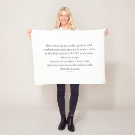 Psalm 1 loopt niet stapsgewijs met het geschopt fleece deken