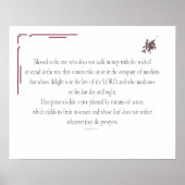 PSALM 1 loopt niet stapsgewijs met het geschopt Poster (Voorkant)