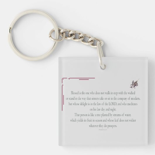 PSALM 1 loopt niet stapsgewijs met het geschopt Sleutelhanger (voorkant)