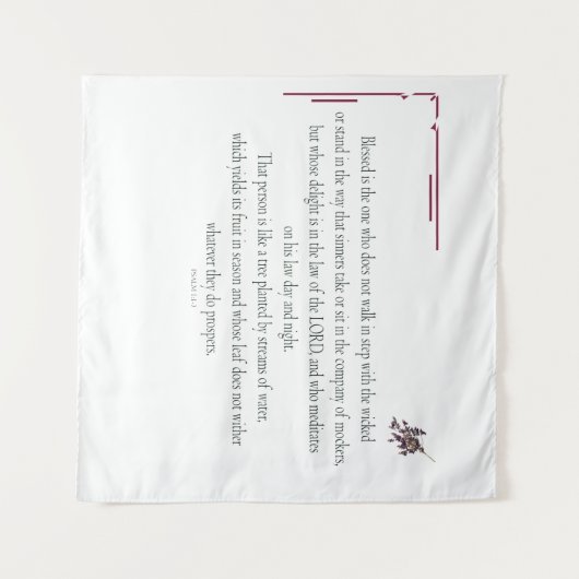 PSALM 1 loopt niet stapsgewijs met het geschopt Wandkleed (Voorkant (horizontaal))