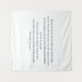 Psalm 1 loopt niet stapsgewijs met het geschopt wandkleed