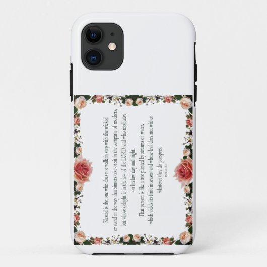 Psalm 1 met ventilatorgrenzen Case-Mate iPhone case (Achterkant)