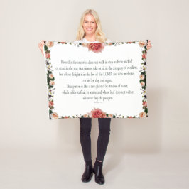 Psalm 1 met ventilatorgrenzen fleece deken