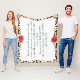 Psalm 1 met ventilatorgrenzen fleece deken