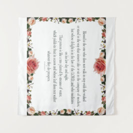 Psalm 1 met ventilatorgrenzen wandkleed