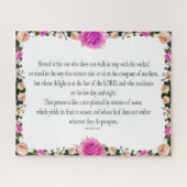 Psalm 1, niet stapsgewijs met de schoppen meegaat; legpuzzel (Horizontaal)