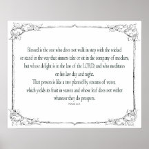 Psalm 1, niet stapsgewijs met de schoppen meegaat;