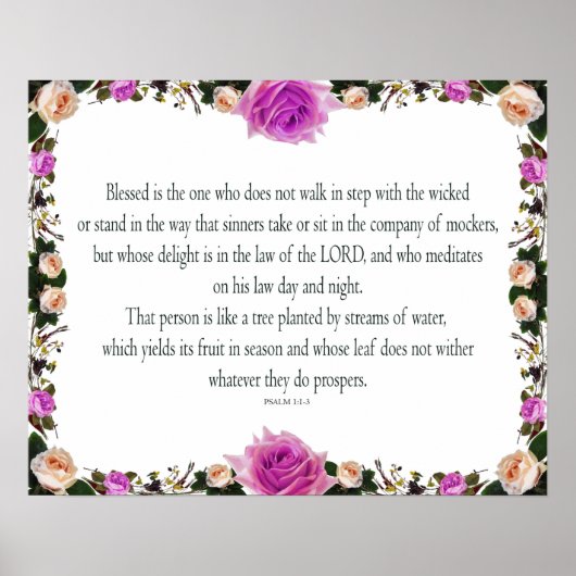 Psalm 1, niet stapsgewijs met de schoppen meegaat; poster (Voorkant)