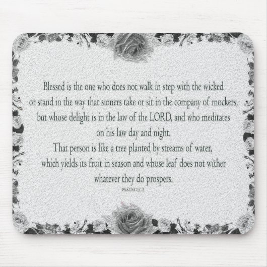 Psalm 1, oliefilter, die niet stapsgewijs loopt muismat (Voorkant)