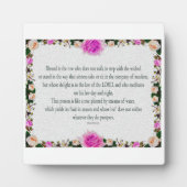 Psalm 1, olieschilderend effect Paarse Floral Fotoplaat (Voorkant)