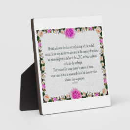 Psalm 1, olieschilderend effect Paarse Floral Fotoplaat