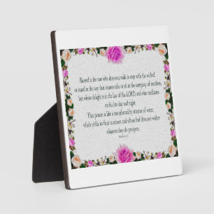 Psalm 1, olieschilderend effect Paarse Floral Fotoplaat
