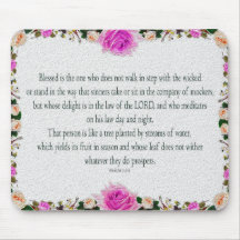 Psalm 1, olieschilderend effect Paarse Floral