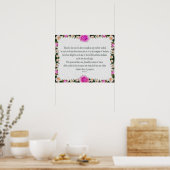 Psalm 1, olieschilderend effect Paarse Floral Poster (Keuken)