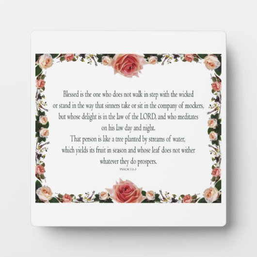 Psalm 1, ontwerp van de ventilatorgrens, rendement fotoplaat (Voorkant)