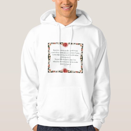 Psalm 1, ontwerp van de ventilatorgrens, rendement hoodie (Voorkant)