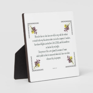 Psalm 1, roze gele ventilatorontwerp, zonder dop, fotoplaat