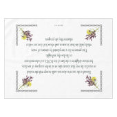 Psalm 1, roze gele ventilatorontwerp, zonder dop, tafelkleed (Voorkant (Horizontaal))