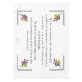 Psalm 1, roze gele ventilatorontwerp, zonder dop, tafelkleed (Voorkant)