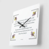 Psalm 1, roze gele ventilatorontwerp, zonder dop, vierkante klok (Hoek)