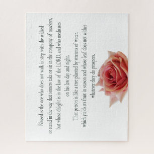 Psalm 1 Schriftkunst - Zalig en rechtvaardig Legpuzzel