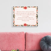 Psalm 1 with Flower Borders Canvas Afdruk (Insitu (Woonkamer))
