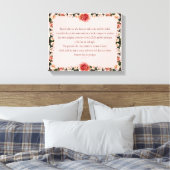 Psalm 1 with Flower Borders Canvas Afdruk (Insitu (Slaapkamer))