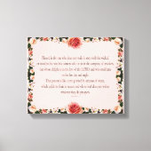 Psalm 1 with Flower Borders Canvas Afdruk (Voorkant)