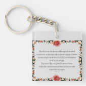 Psalm 1 with Flower Borders Sleutelhanger (voorkant)