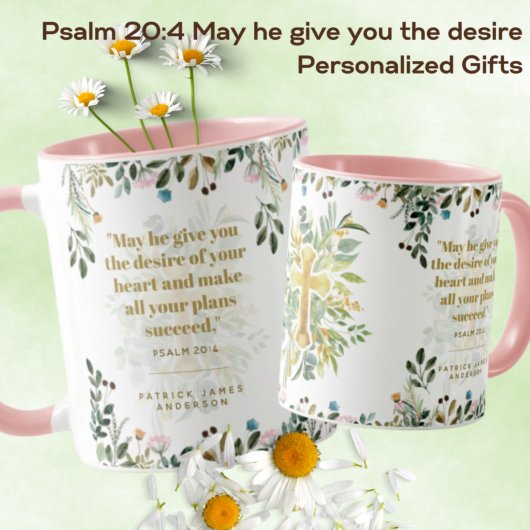 Psalm 20:4 mei geeft hij u de wens van de Koffie v Mok