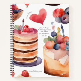 Psalm 20:4 | Verjaardagsdessert | Meerkleurig Notitieboek