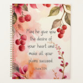 Psalm 20:4 Verlangen van Uw hart Schriftuur | Bloe Planner (Voorkant)