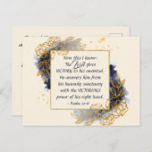 Psalm 20:6 De Heer geeft VICTORY aan Zijn Geanoïde Briefkaart (Voorkant / Achterkant)