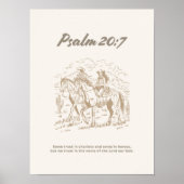 Psalm 20 7 Westerne Cowgirl Christelijke muurkunst Poster (Voorkant)