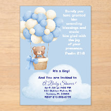 Psalm 21:6 Boy Baby Shower Invitation