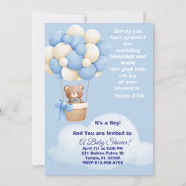 Psalm 21:6 Boy Baby Shower Invitation Kaart