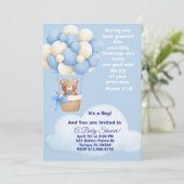 Psalm 21:6 Boy Baby Shower Invitation Kaart (Staand voorkant)