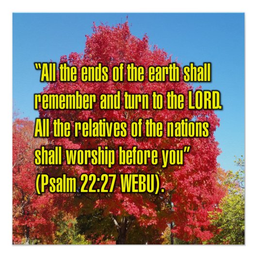 Psalm 22:27 WEBU Perfect Poster (Voorkant)