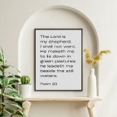 Psalm 23:1–2 – Desert Faith Minimalist Poster