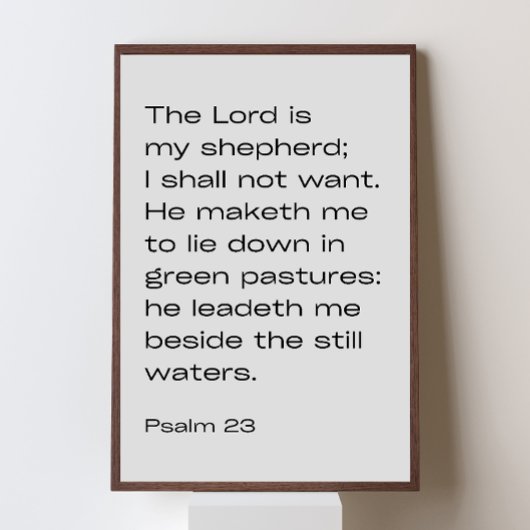 Psalm 23:1–2 – Desert Faith Minimalist Poster