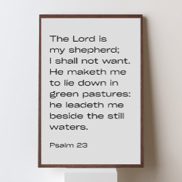 Psalm 23:1–2 –  Desert Faith Minimalistische Poste Poster